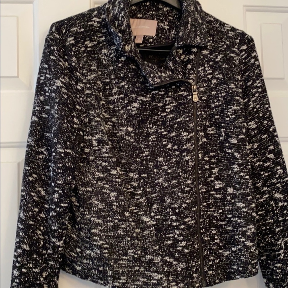 BANANA REPUBLIC - asymmetrical black/ white jacket